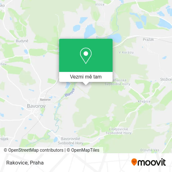 Rakovice mapa