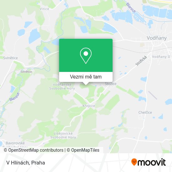 V Hlínách mapa
