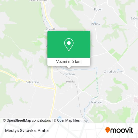 Městys Svitávka mapa