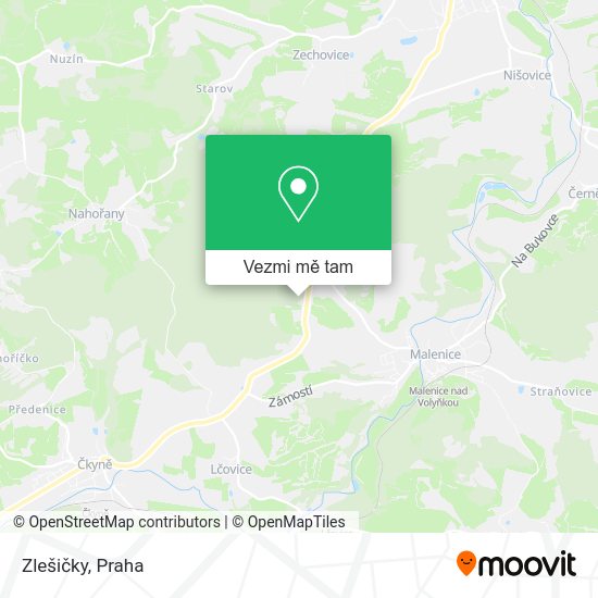 Zlešičky mapa
