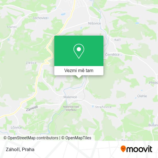 Záhoří mapa