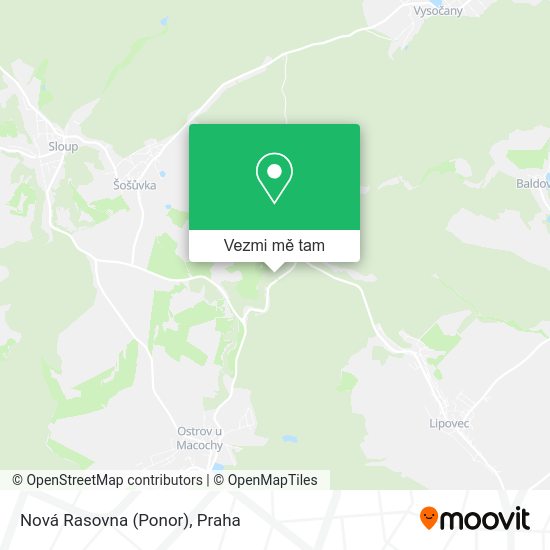 Nová Rasovna (Ponor) mapa