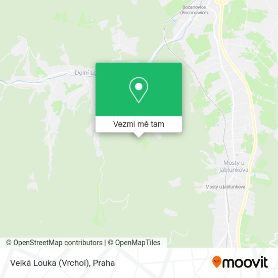 Velká Louka (Vrchol) mapa