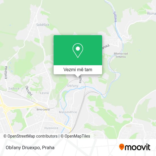 Obřany Druexpo mapa