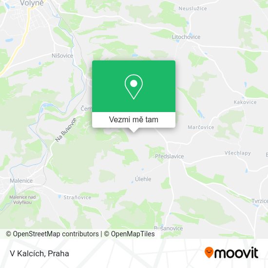 V Kalcích mapa