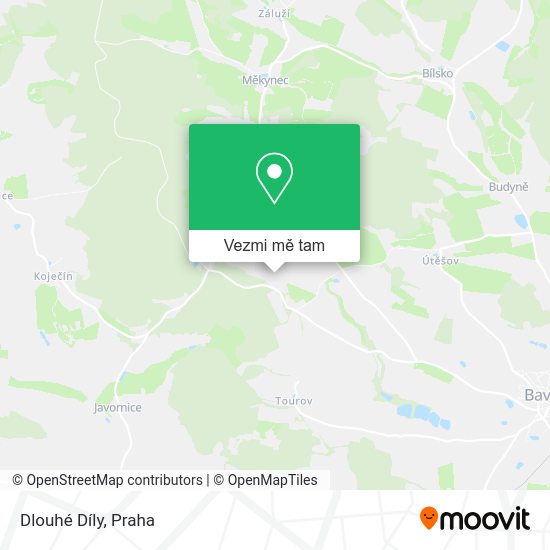 Dlouhé Díly mapa