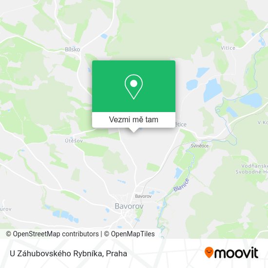 U Záhubovského Rybníka mapa