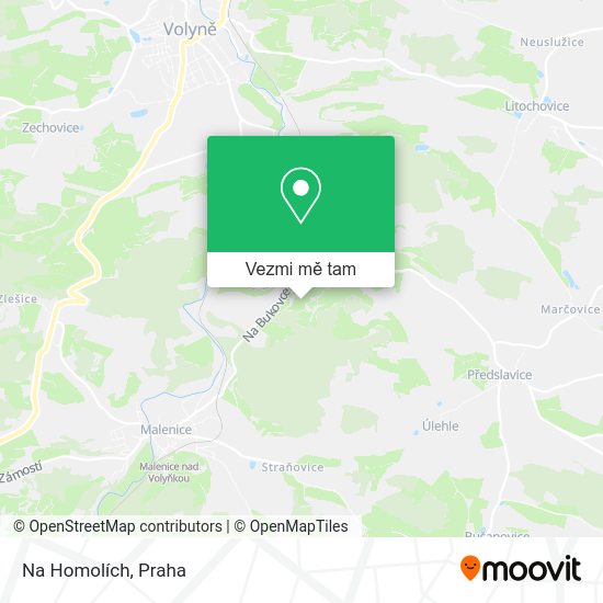 Na Homolích mapa