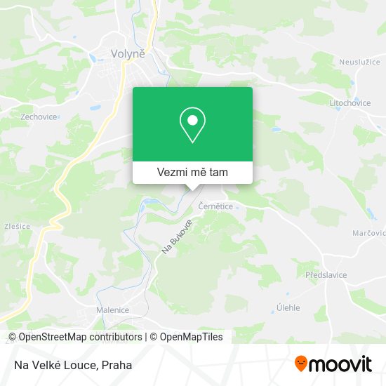 Na Velké Louce mapa