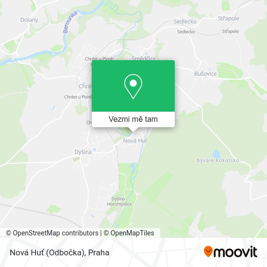 Nová Huť (Odbočka) mapa