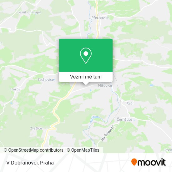 V Dobřanovci mapa