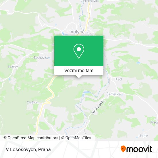 V Lososových mapa