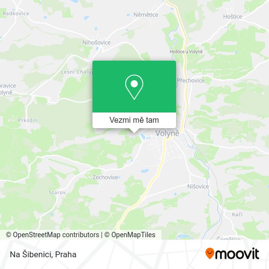 Na Šibenici mapa