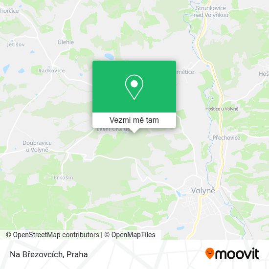 Na Březovcích mapa