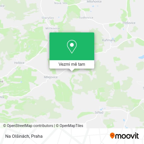 Na Olšinách mapa