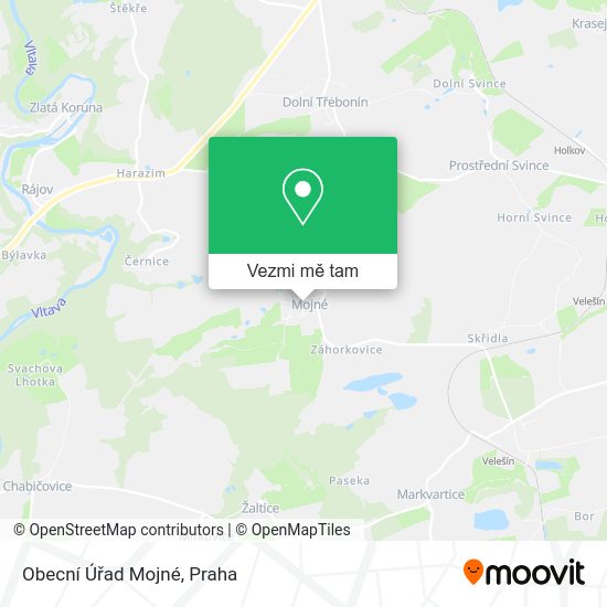 Obecní Úřad Mojné mapa