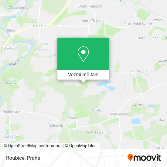 Roubice mapa