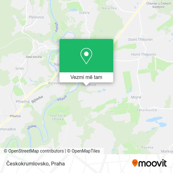 Českokrumlovsko mapa