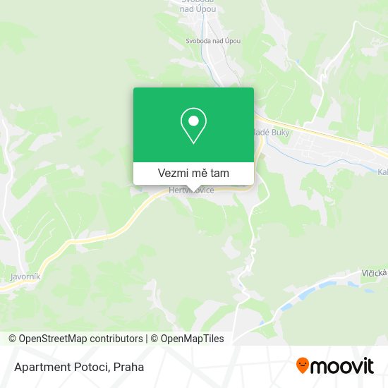 Apartment Potoci mapa