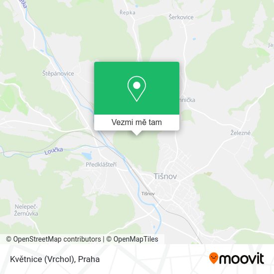 Květnice (Vrchol) mapa