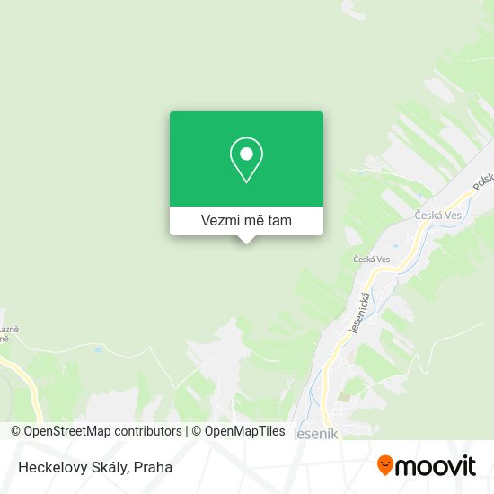 Heckelovy Skály mapa