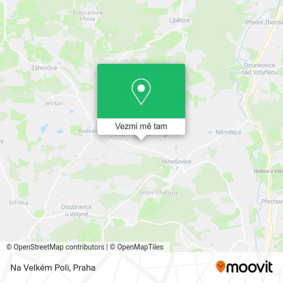Na Velkém Poli mapa