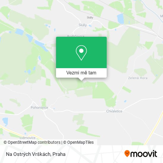 Na Ostrých Vrškách mapa