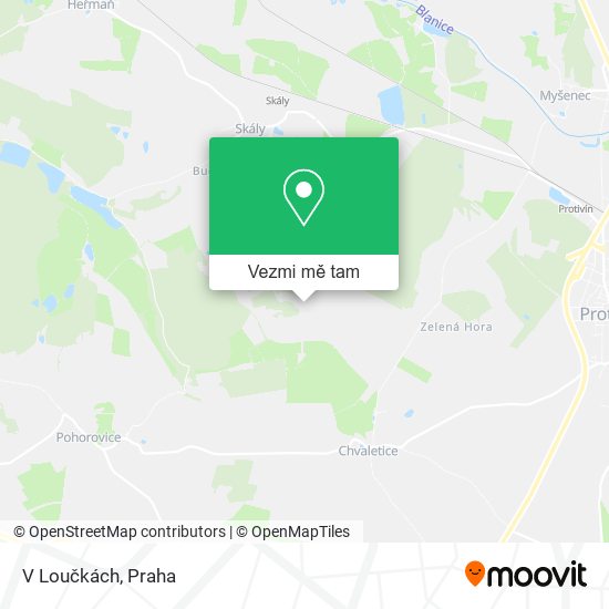 V Loučkách mapa
