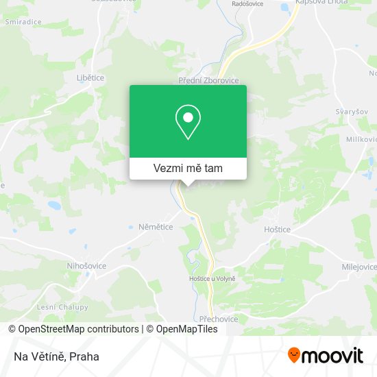 Na Větíně mapa