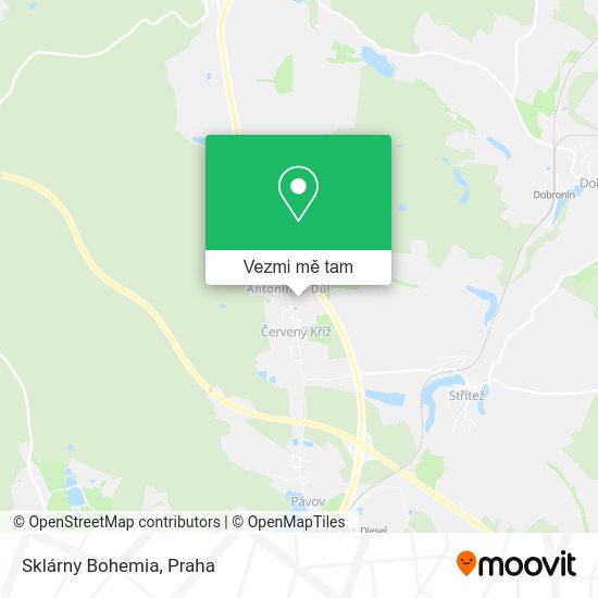 Sklárny Bohemia mapa
