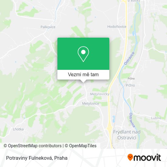 Potraviny Fulneková mapa