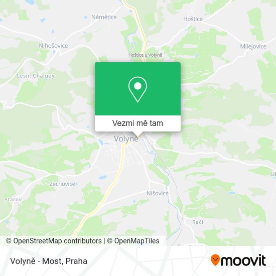 Volyně - Most mapa