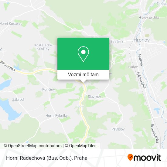 Horní Radechová (Bus, Odb.) mapa