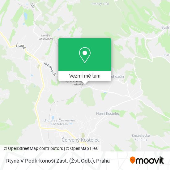 Rtyně V Podkrkonoší Zast. (Žst, Odb.) mapa