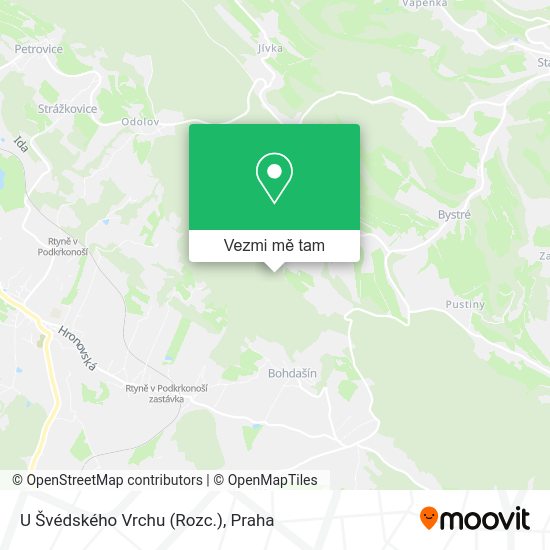 U Švédského Vrchu (Rozc.) mapa