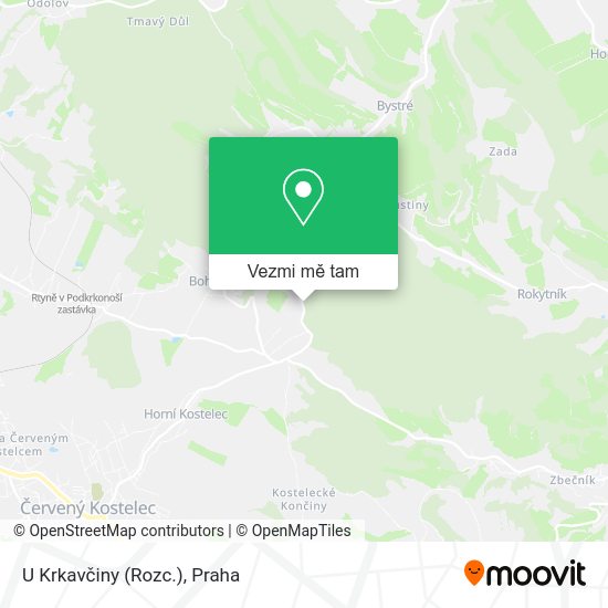 U Krkavčiny (Rozc.) mapa