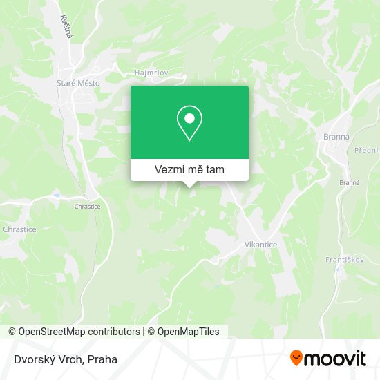 Dvorský Vrch mapa