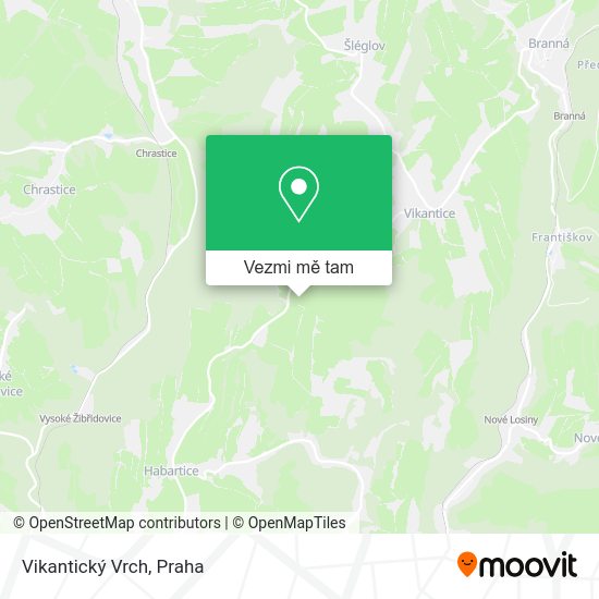 Vikantický Vrch mapa