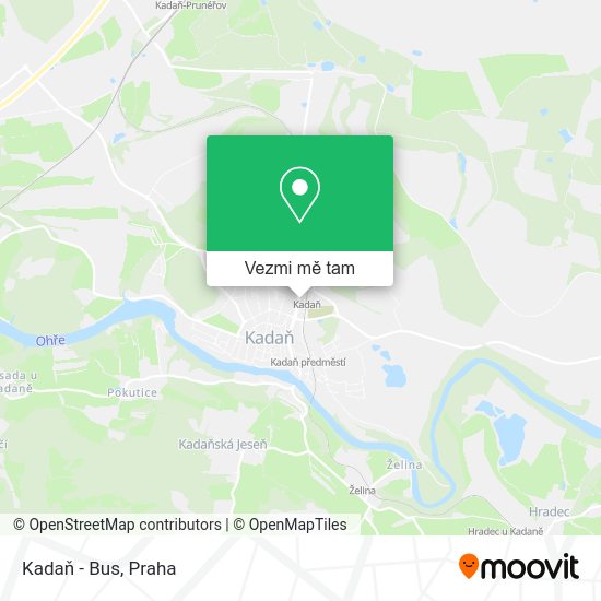 Kadaň - Bus mapa