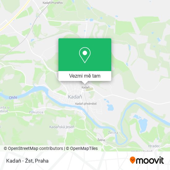 Kadaň - Žst mapa