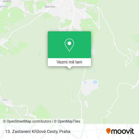 13. Zastavení Křížové Cesty mapa