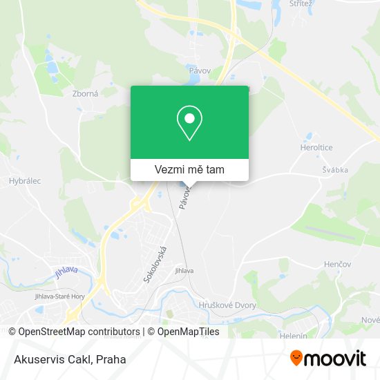 Akuservis Cakl mapa