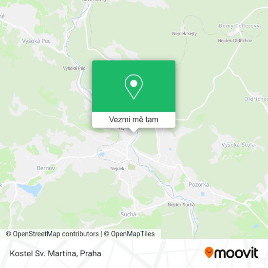 Kostel Sv. Martina mapa