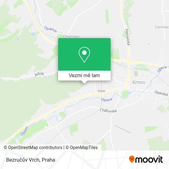 Bezručův Vrch mapa