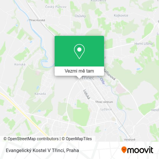 Evangelický Kostel V Třinci mapa