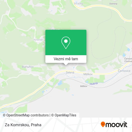 Za Komrskou mapa