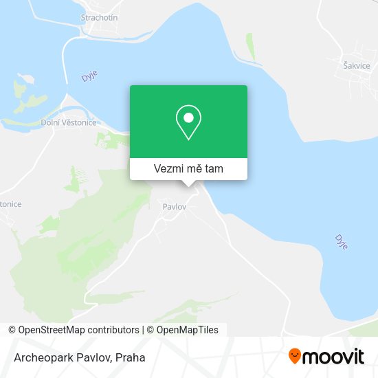 Archeopark Pavlov mapa