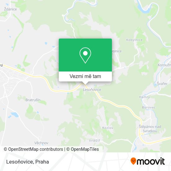 Lesoňovice mapa