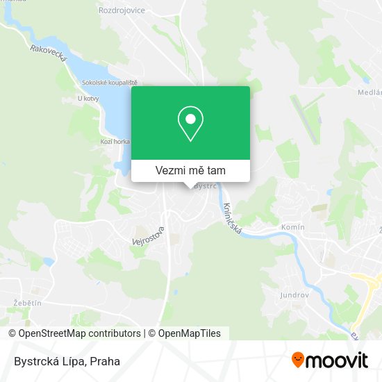 Bystrcká Lípa mapa