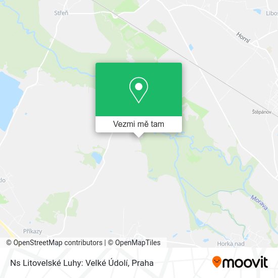 Ns Litovelské Luhy: Velké Údolí mapa